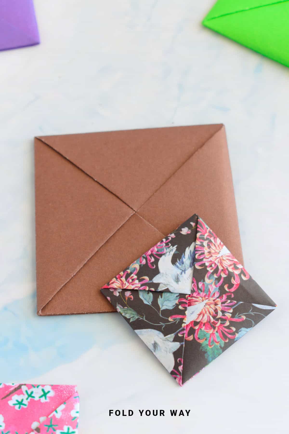 Origami envelopes.