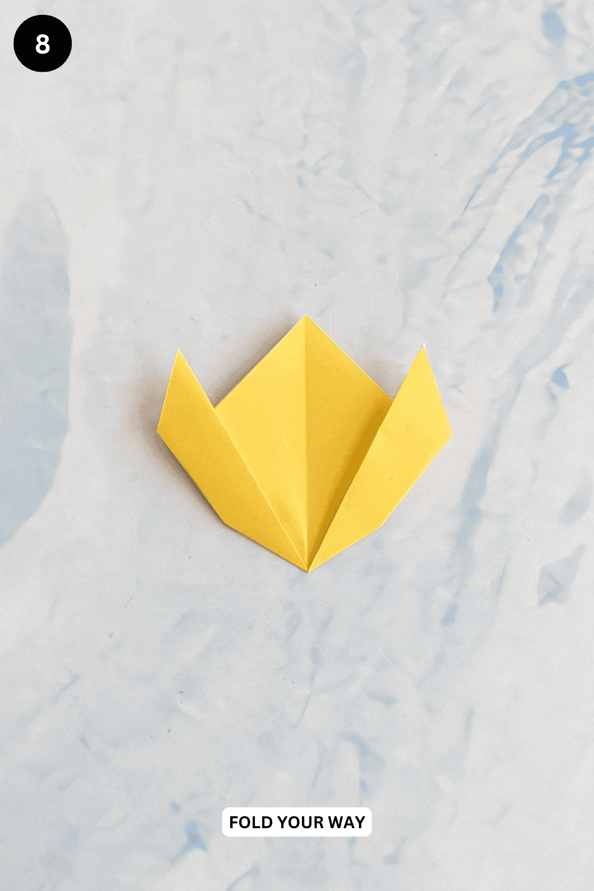 Step 8 for making the tulip head.