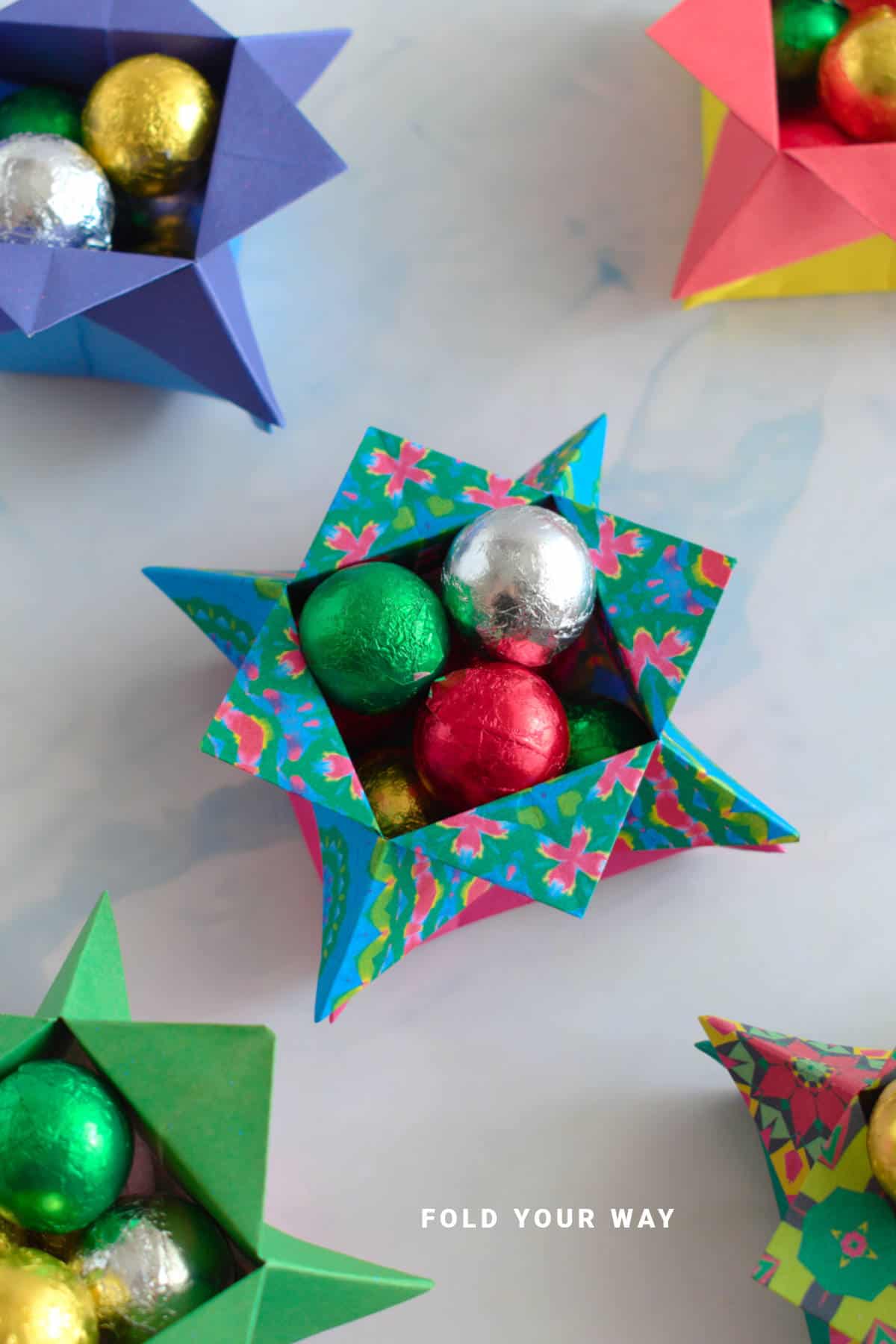 Origami star box.