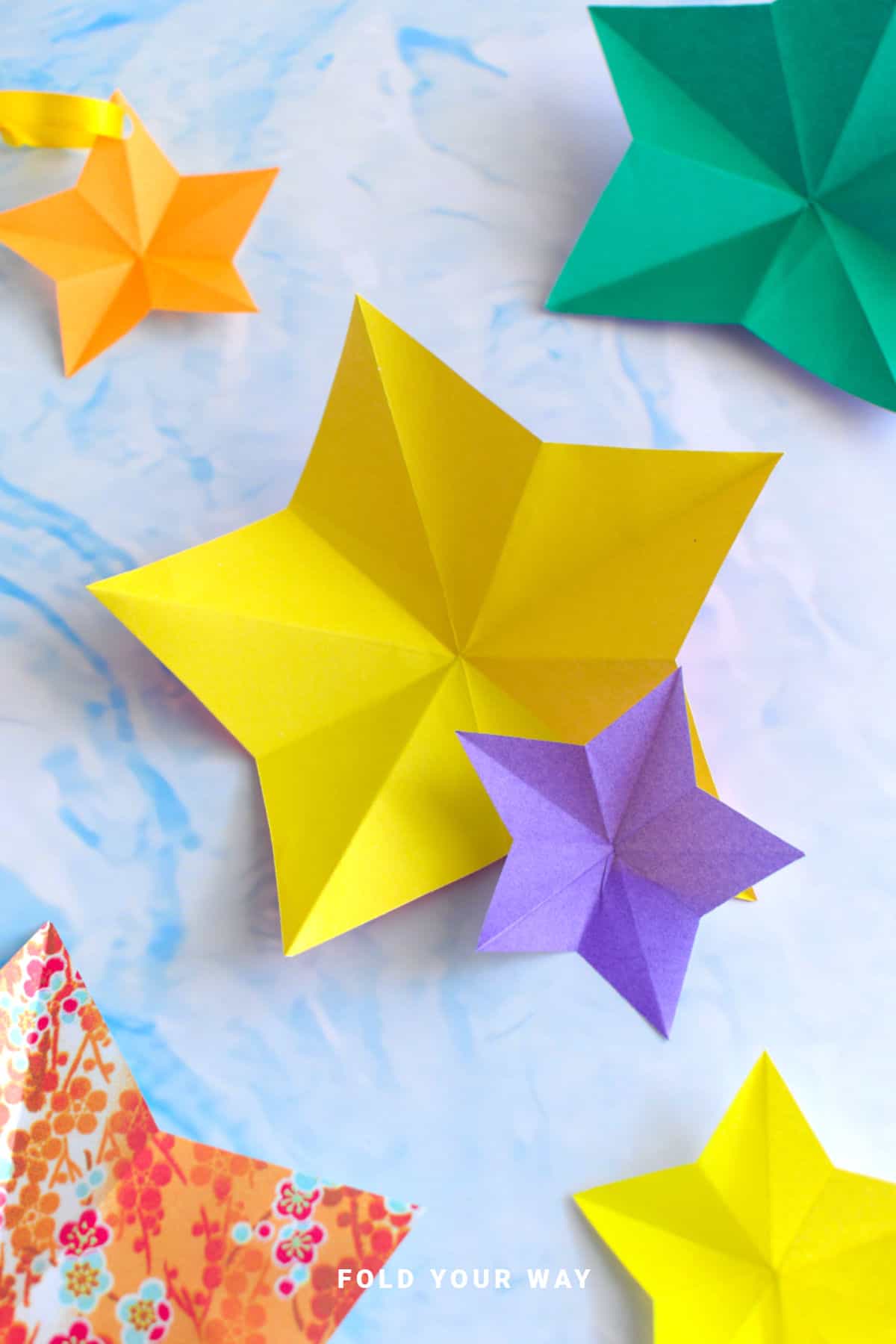 Origami stars.