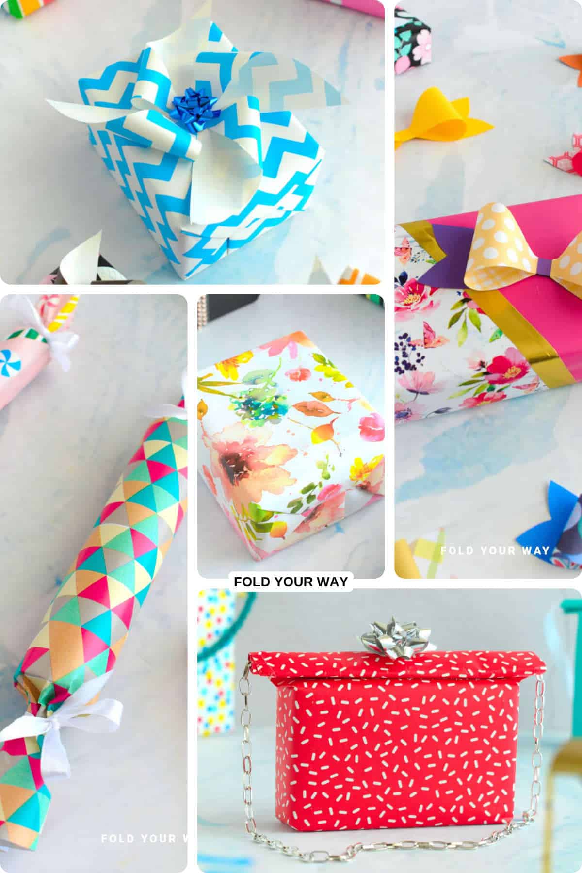 Minimalist wrapped gifts.