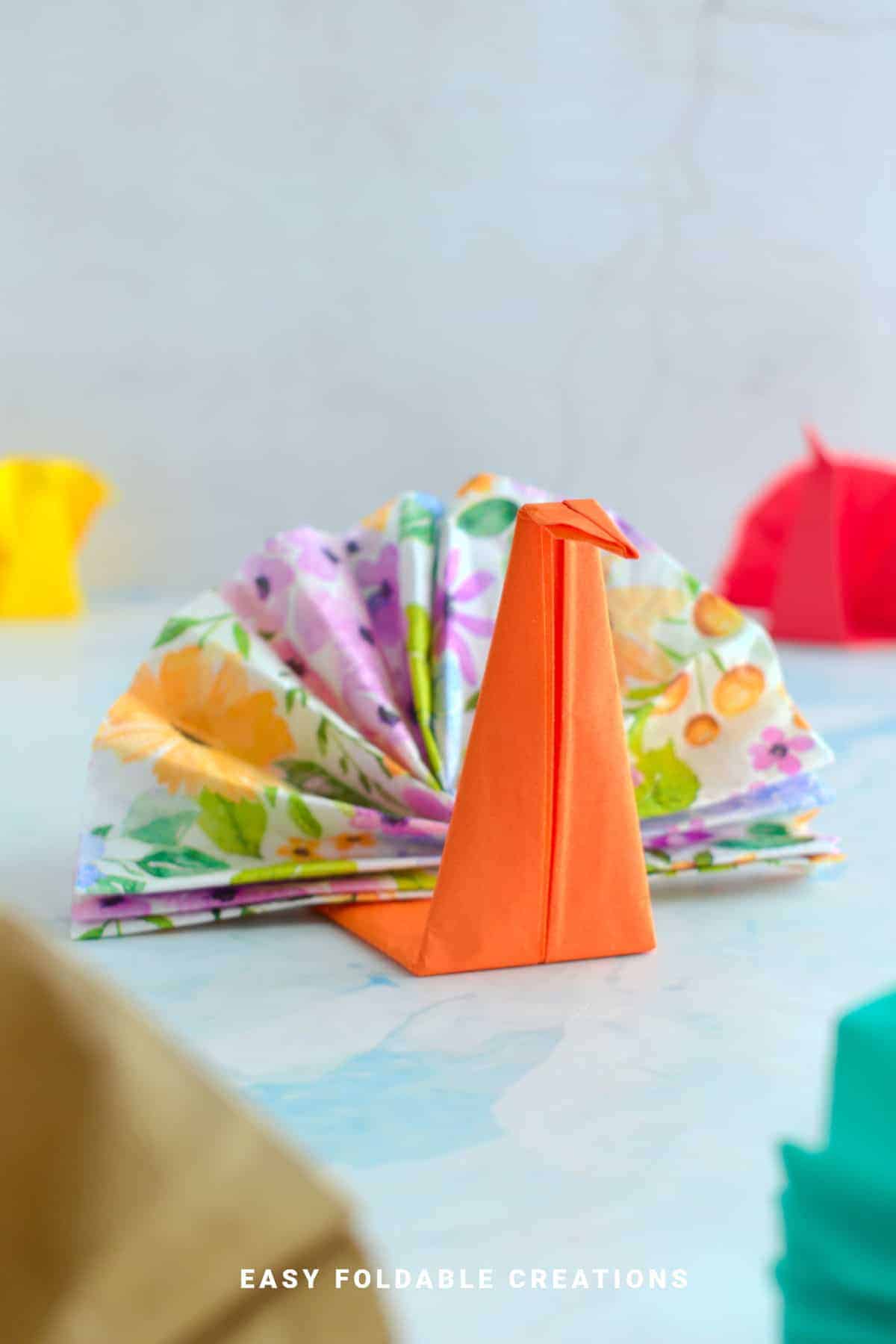 Turkey napkin fold.