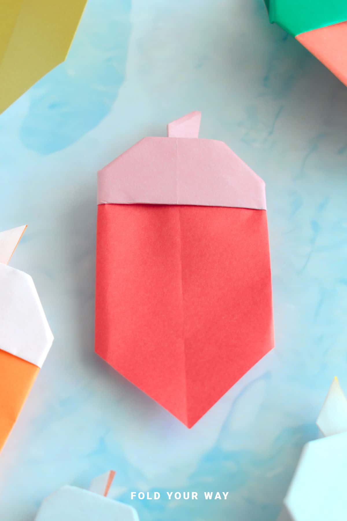 Paper acorn.