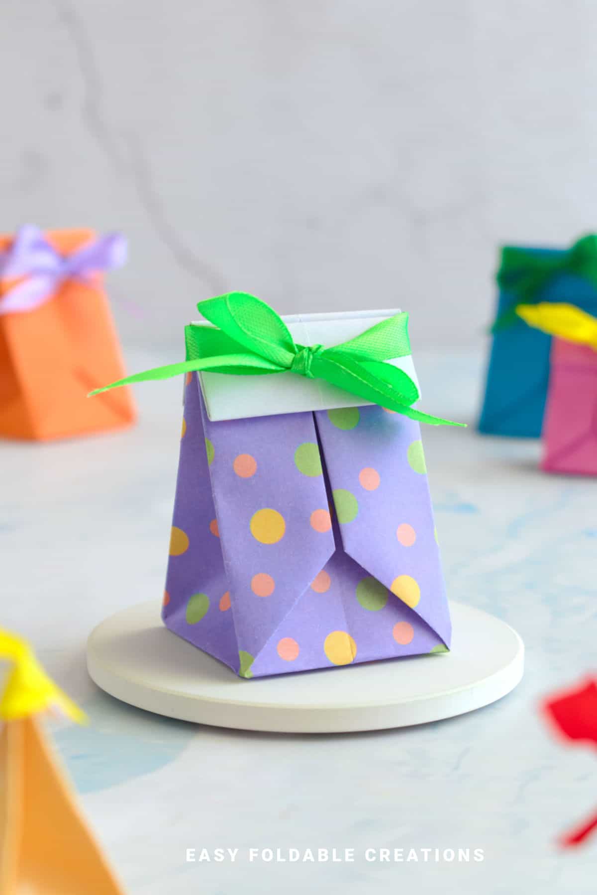 Origami gift bag.