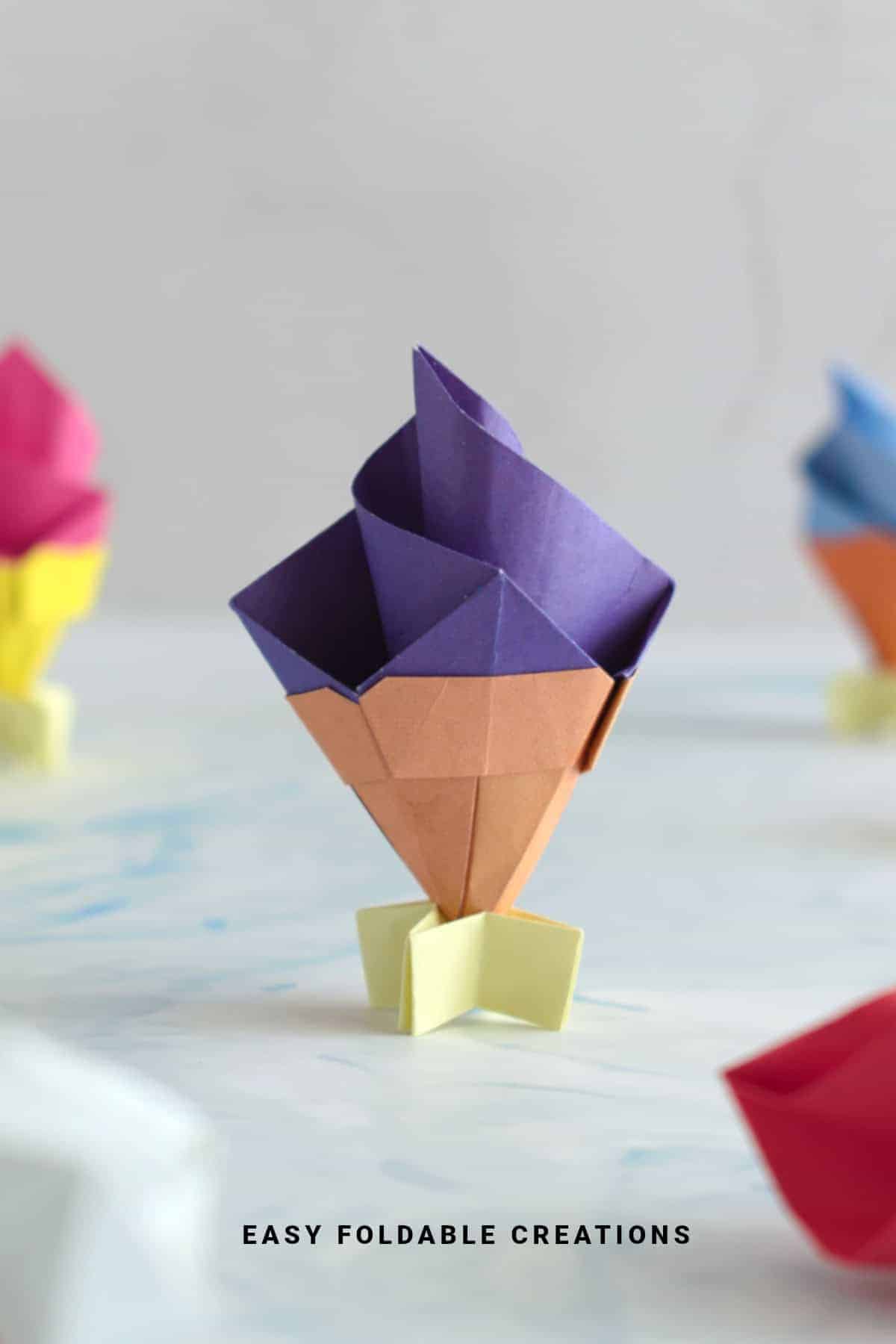 Origami ice cream.