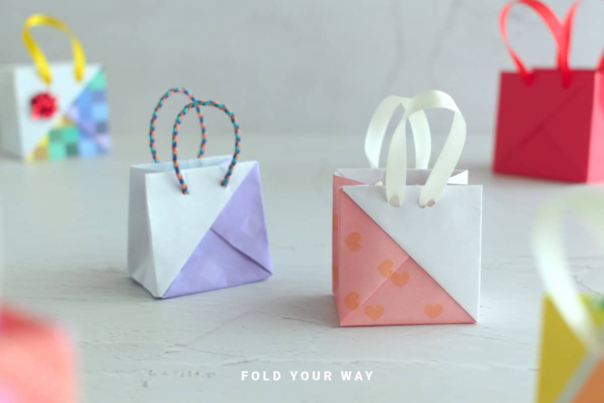 Origami gift bags.