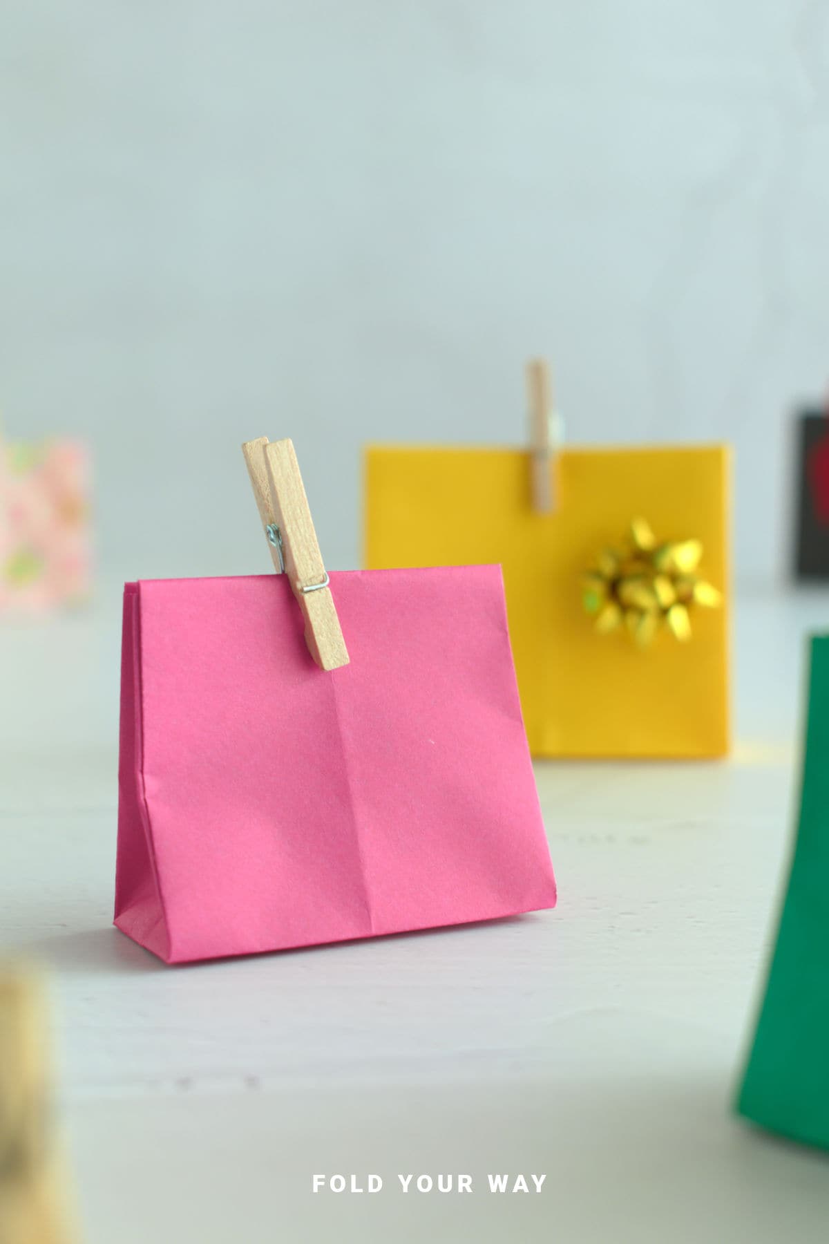 Mini paper gift bags.