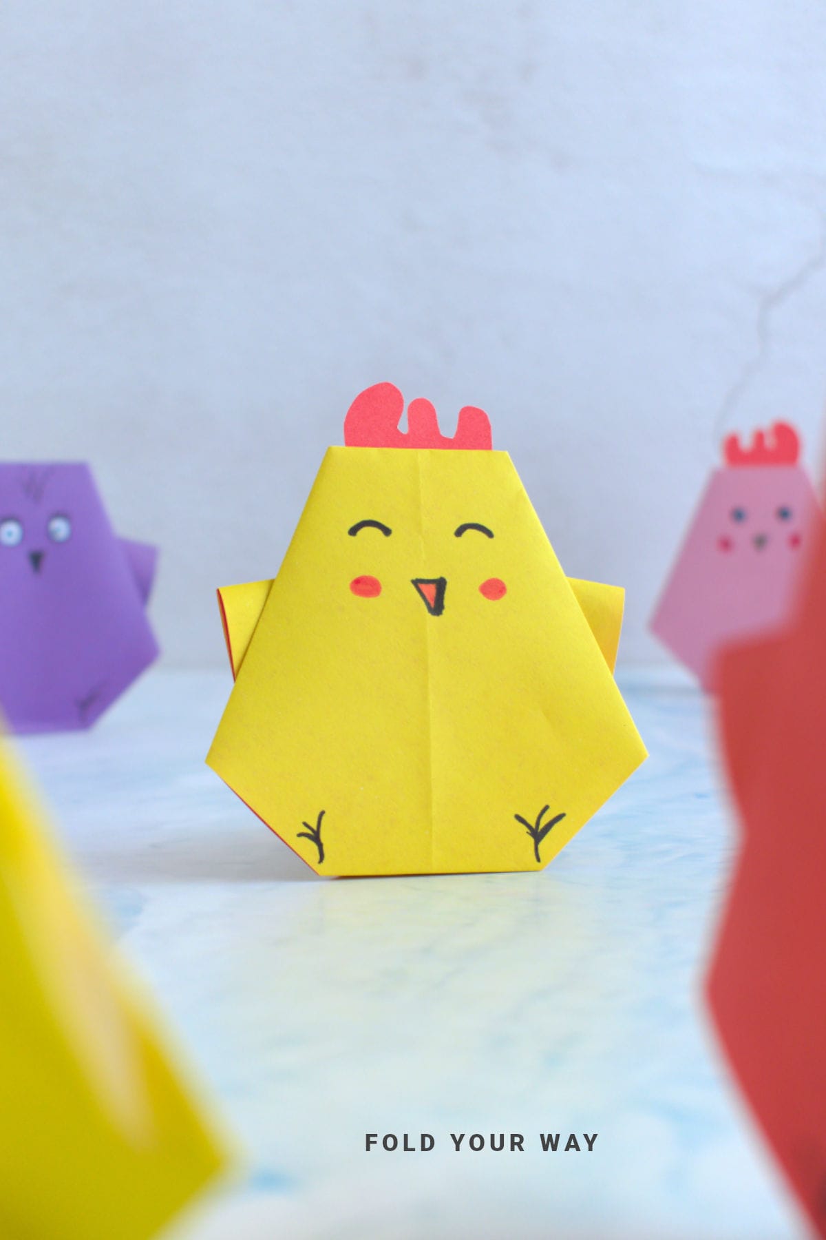 Origami chicken.