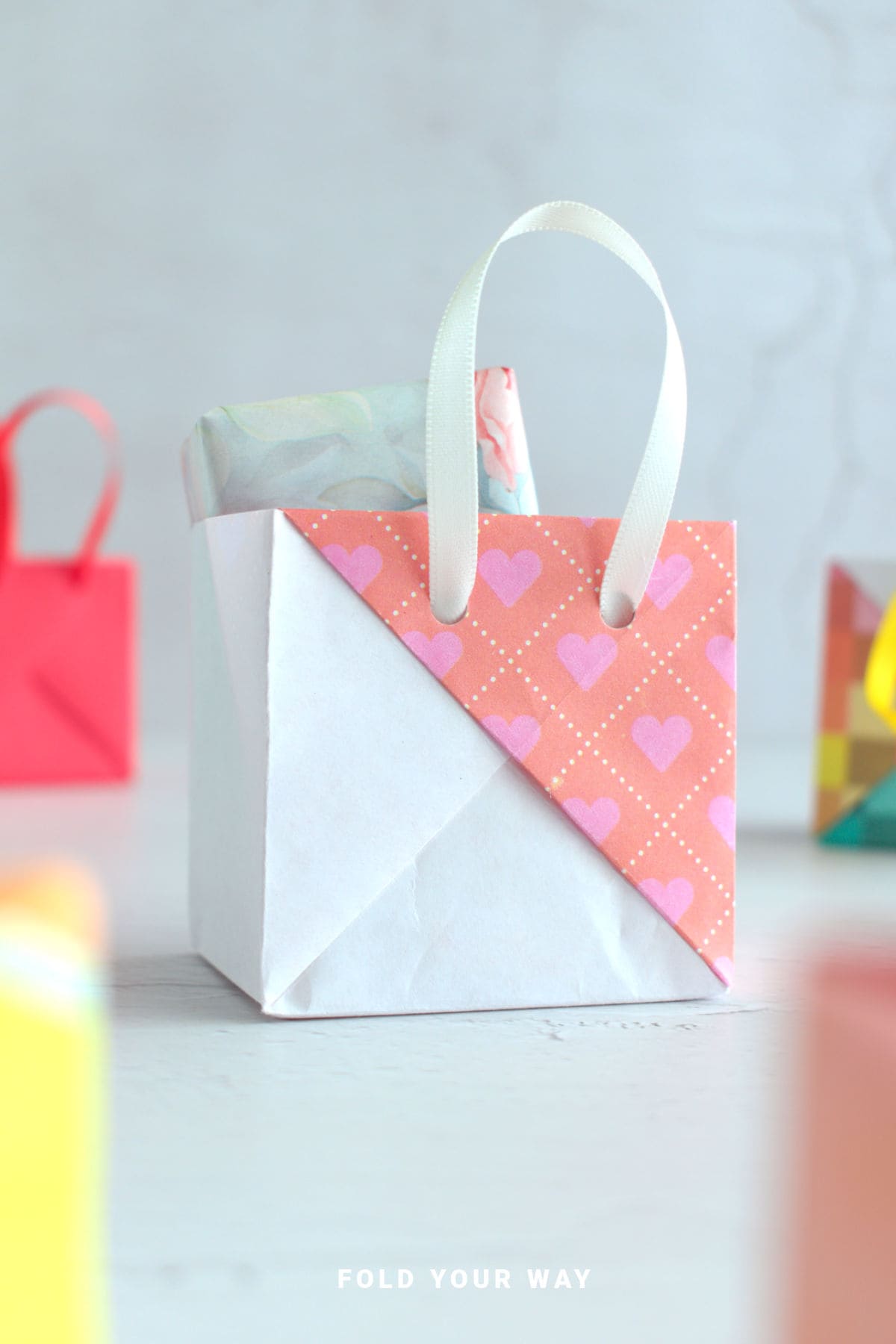 Paper gift bag.