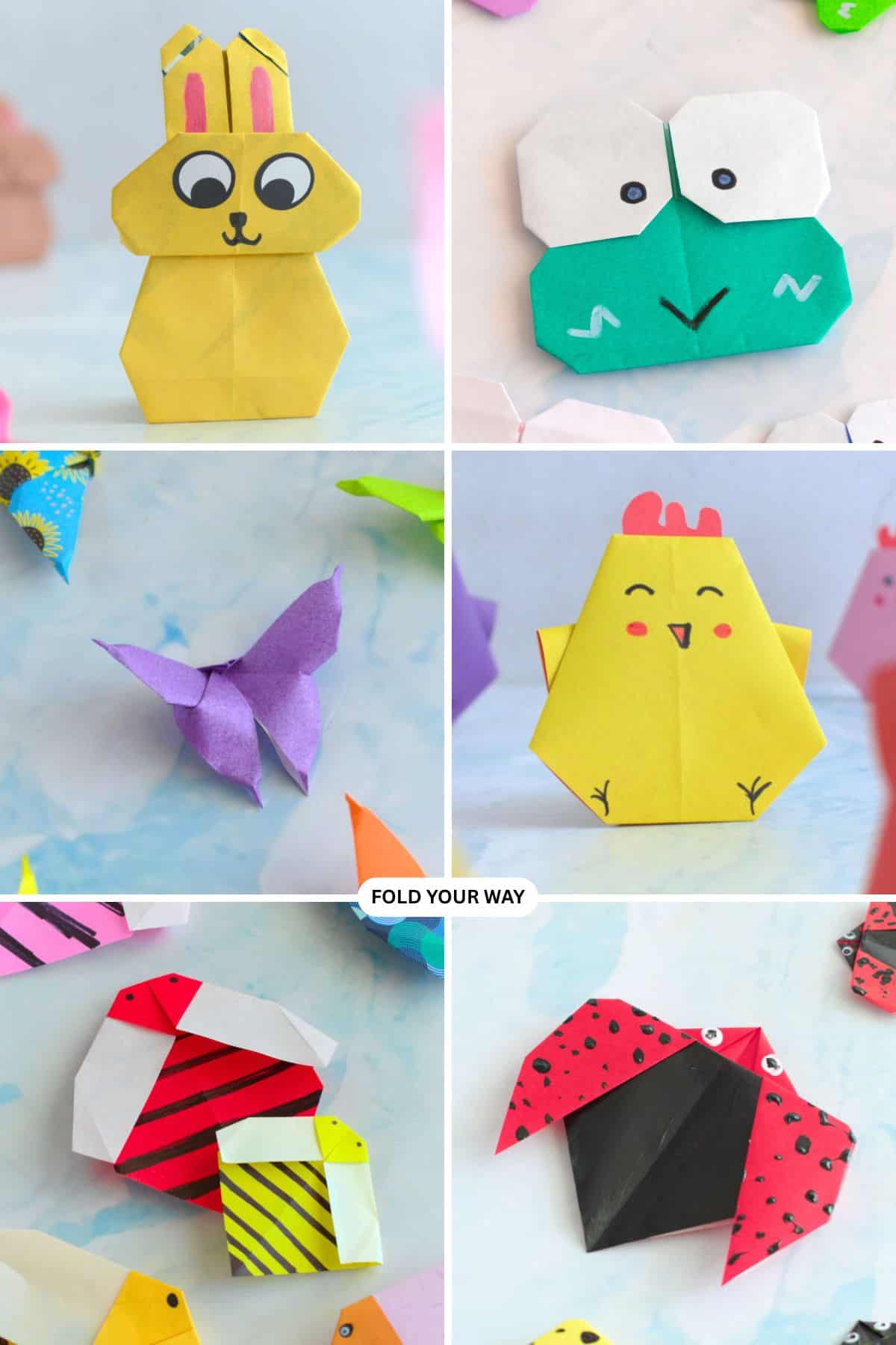 Origami animals.