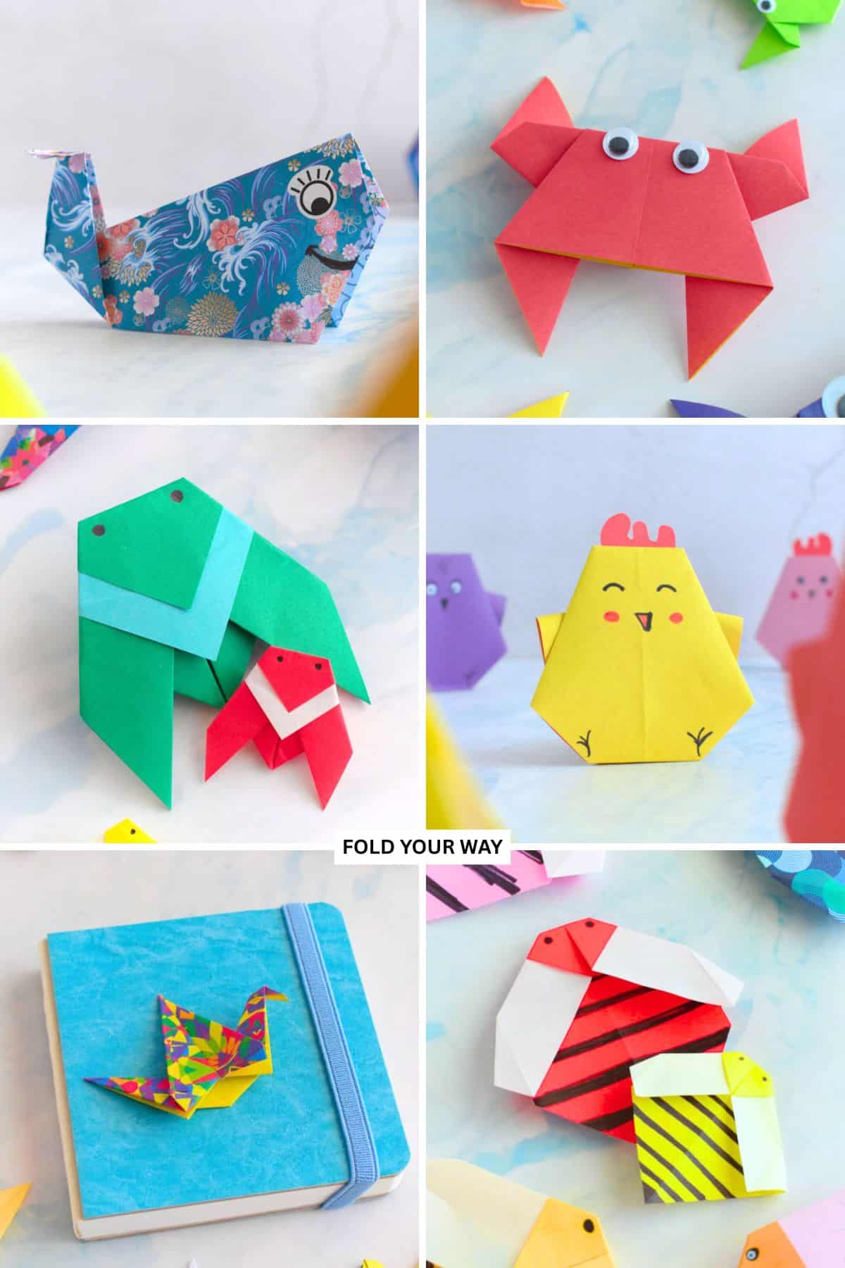 Origami animals.