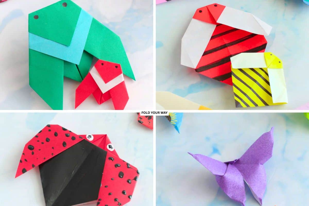 Origami insects.