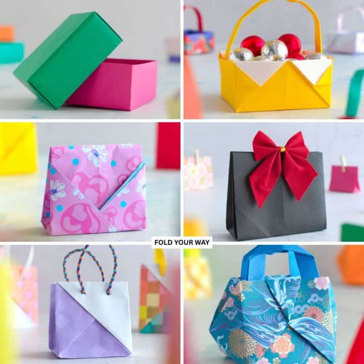 Paper gift bags.