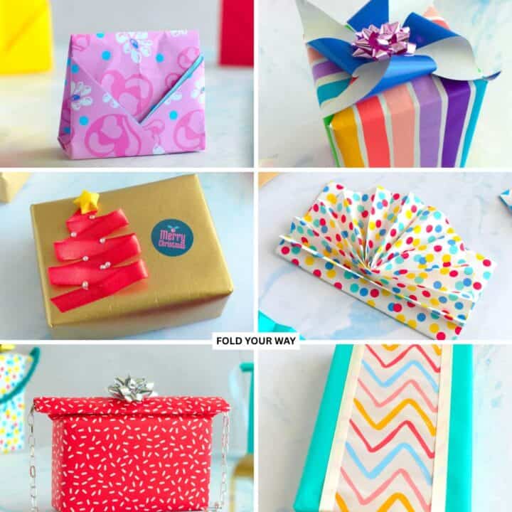 Collage of wrapping ideas.