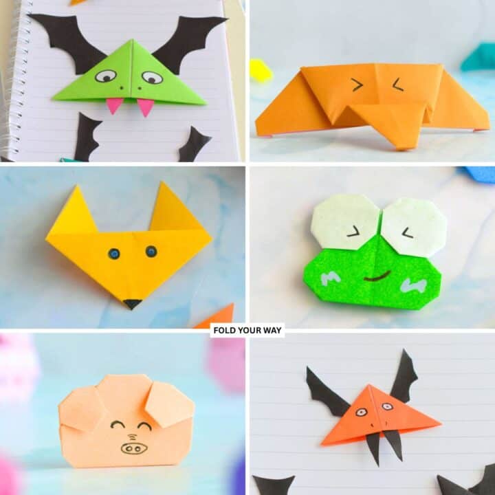 Origami animal faces.
