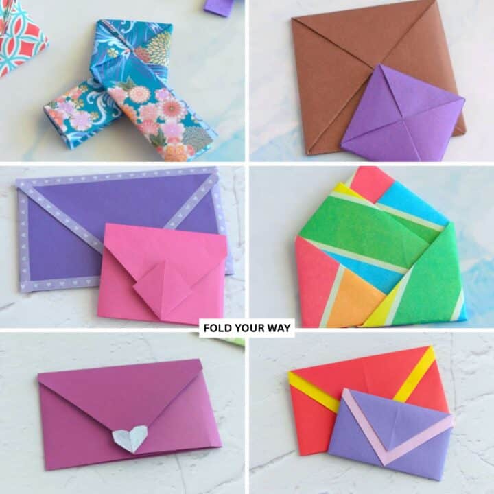 Origami letterfolds.